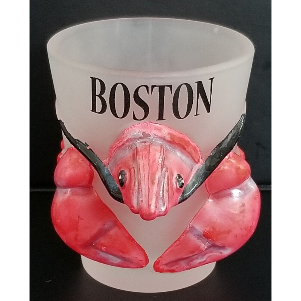 Vintage 3D Molded Resin Lobster Boston Souvenir Shot Glass